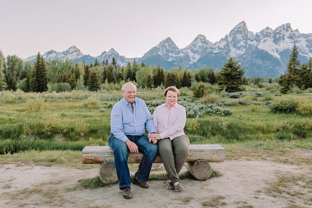 grandma and grandpa couple portraits in grand teton national park