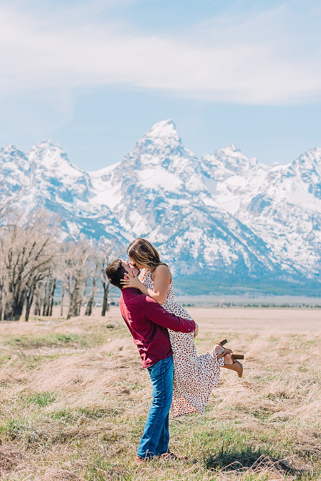 destination photography for engagement session in jackson hole