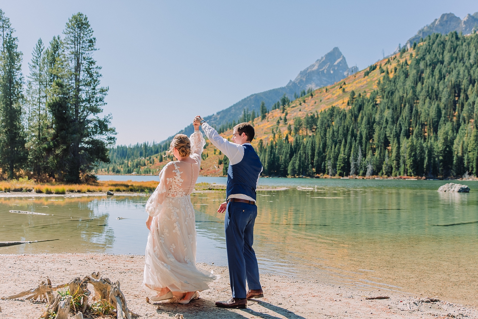 grand teton national park wedding, string lake, places to get married in wyoming, jackson hole wedding photographer