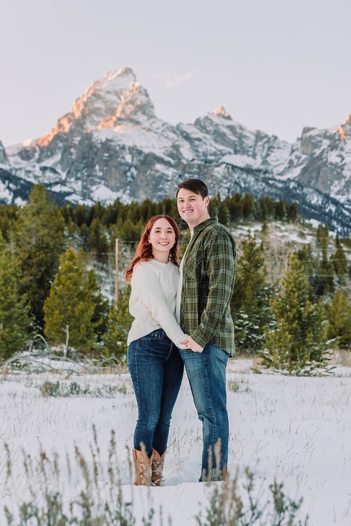 Jackson Hole Winter Engagements, photography, outdoor snowy photos