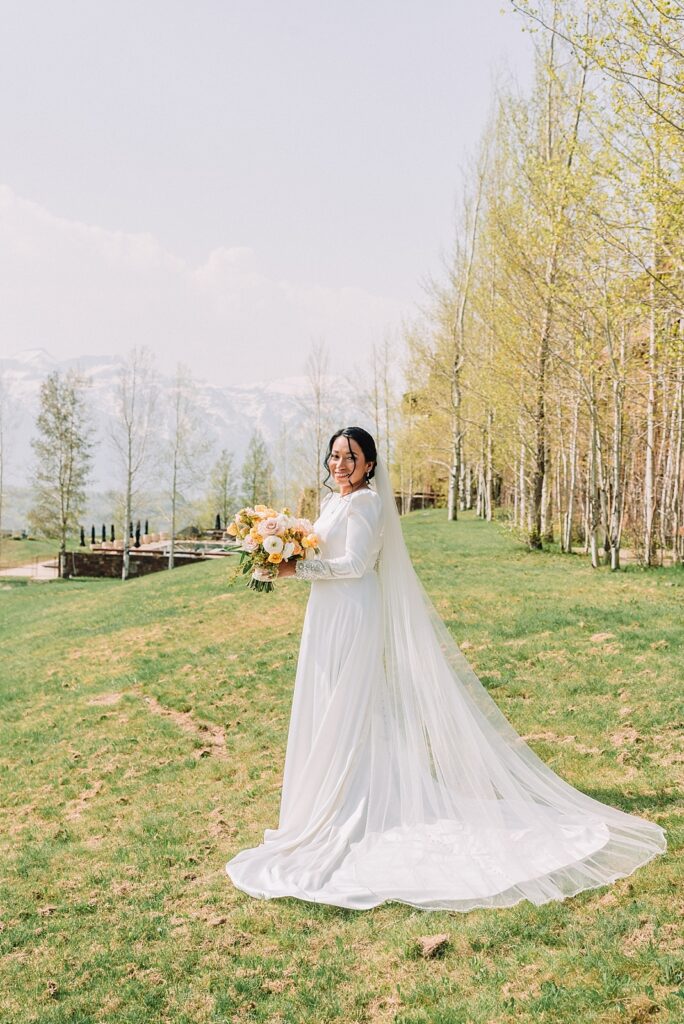 spring wedding at Amangani Resort in Jackson Hole Wyoming Photography