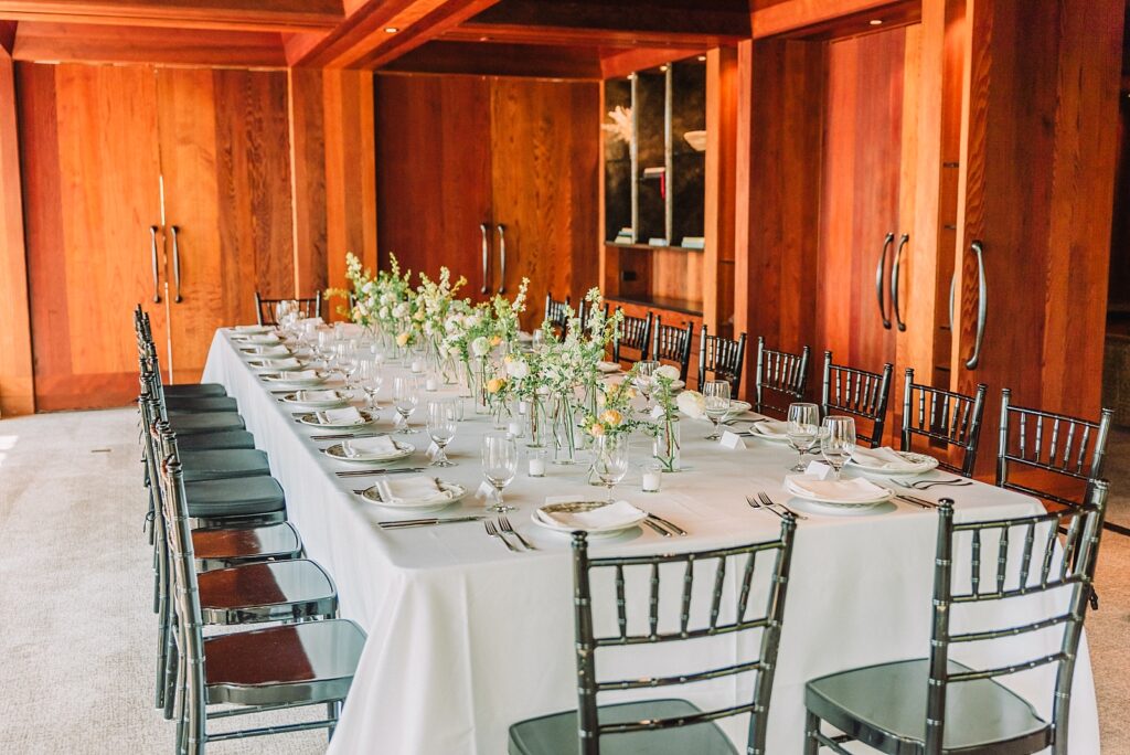 indoor wedding dinner and reception, jackson hole amangani resort