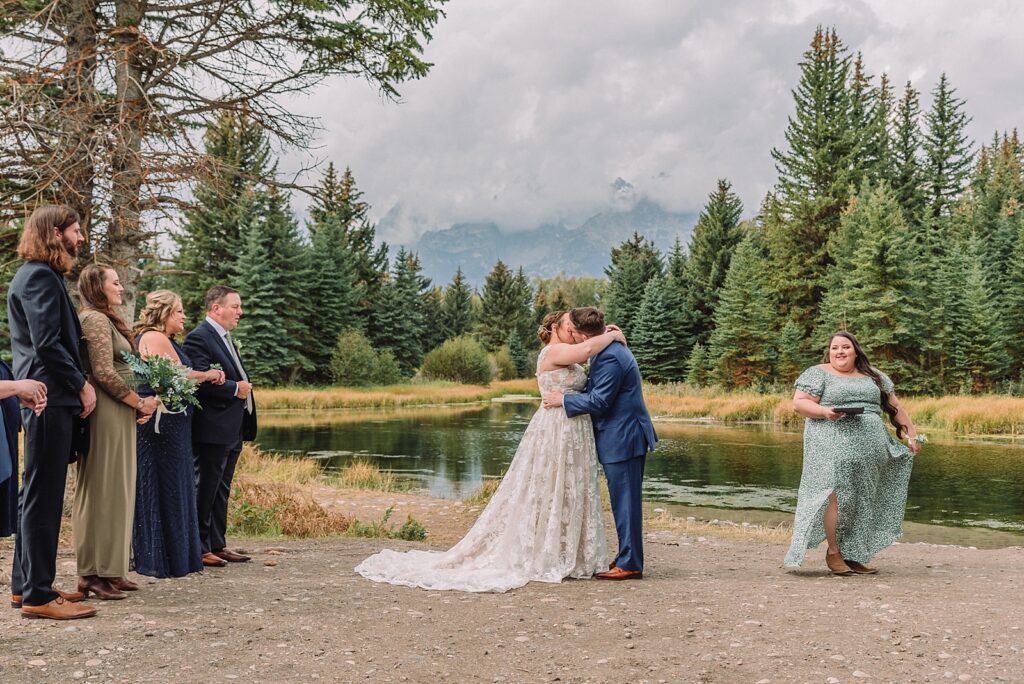 Schwabacher's Landing Wedding Ceremony, Jackson Hole Wedding photography