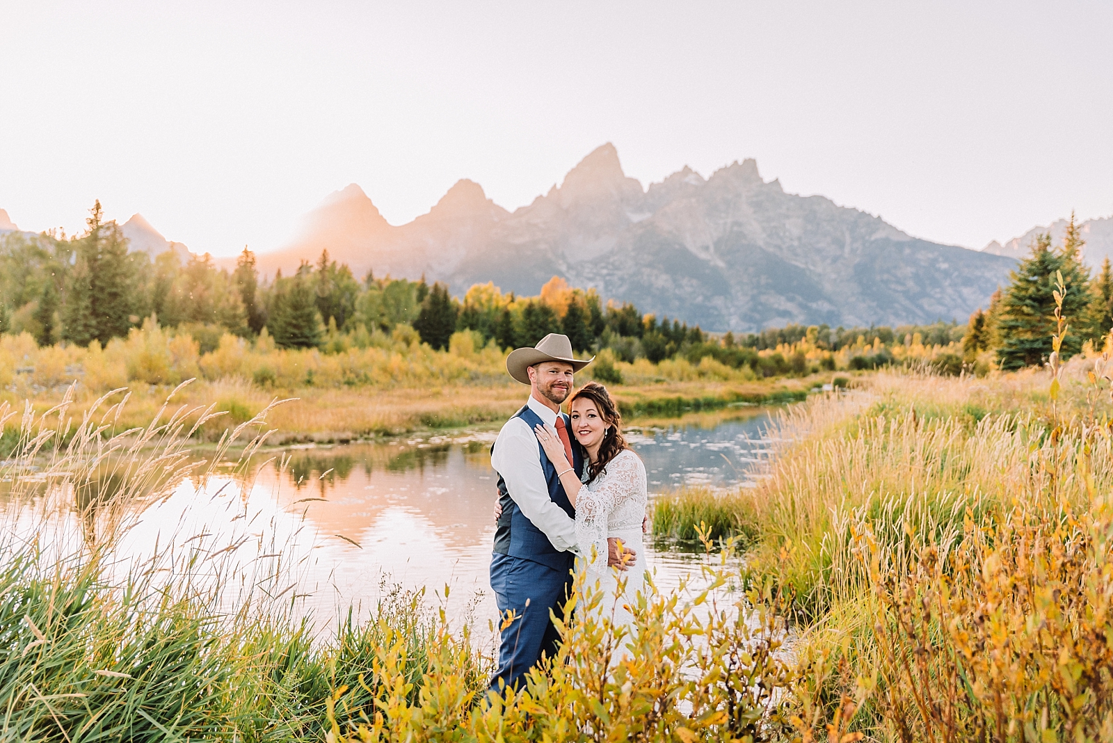 schwabacher's landing wedding portraits, teton elopement packages, jackson hole weddings