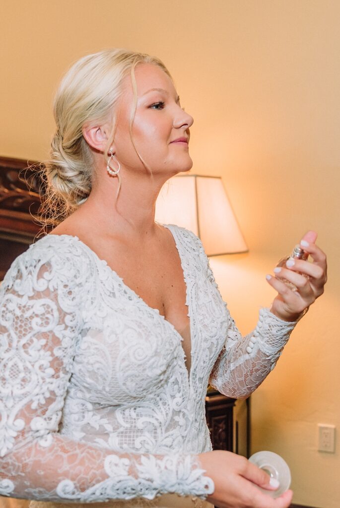 Jackson Hole Small Wedding, Intimate wedding details, getting ready photos, bride in wedding dress