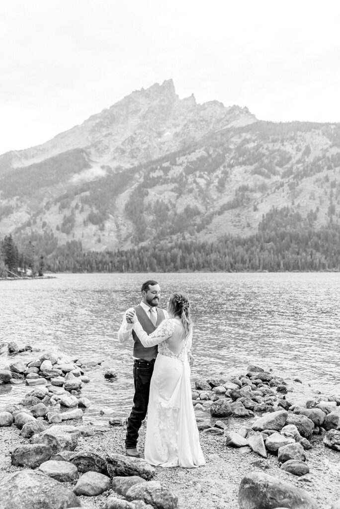 Jenny Lake wedding portraits, Grand Teton National Park wedding photography