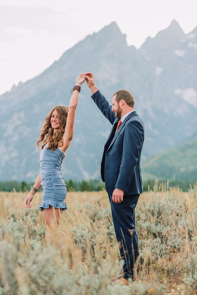 Cathedral View Turnout Vow Renewal, grand teton elopement packages