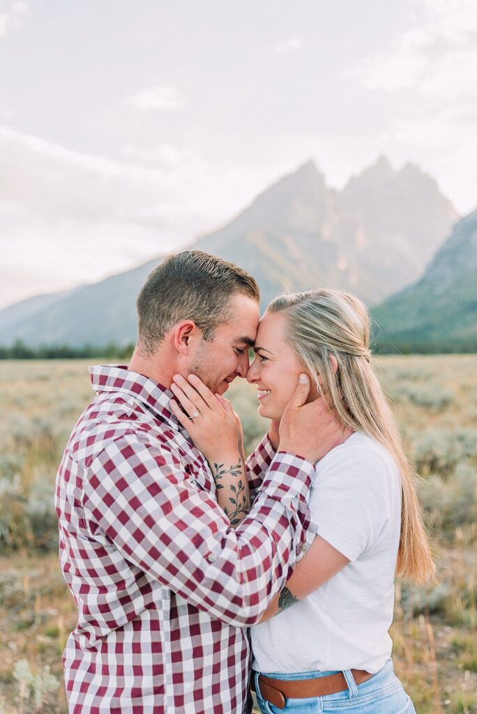 Grand Teton Engagements, posing ideas for engaged couples