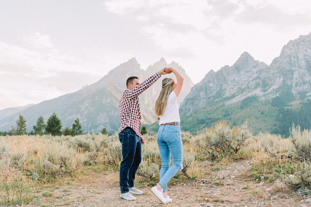 Grand Teton Engagements, posing ideas for engaged couples