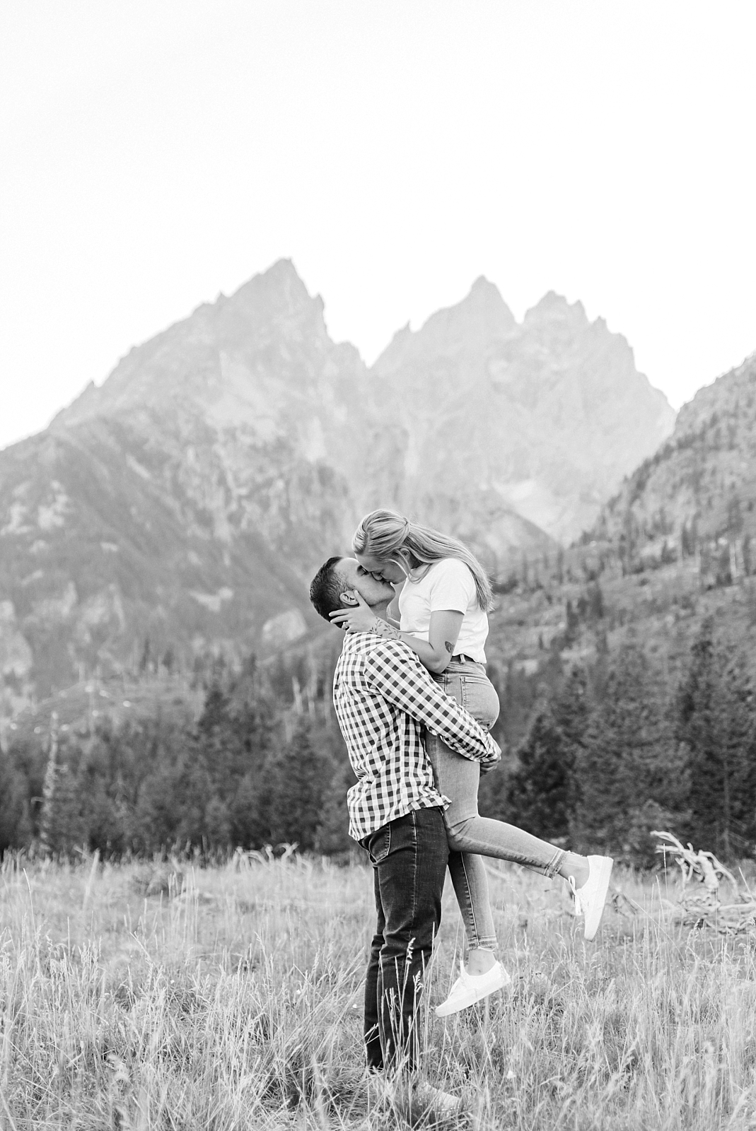 Grand Teton Engagements, posing ideas for engaged couples