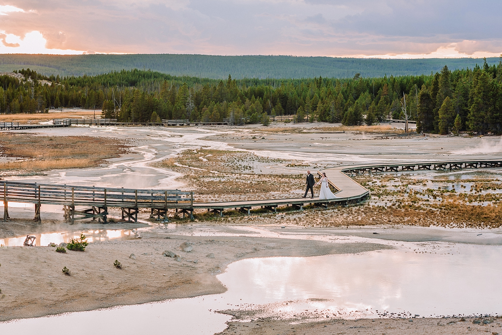 Norris Geyser Basin Elopement, Wyoming wedding photographer