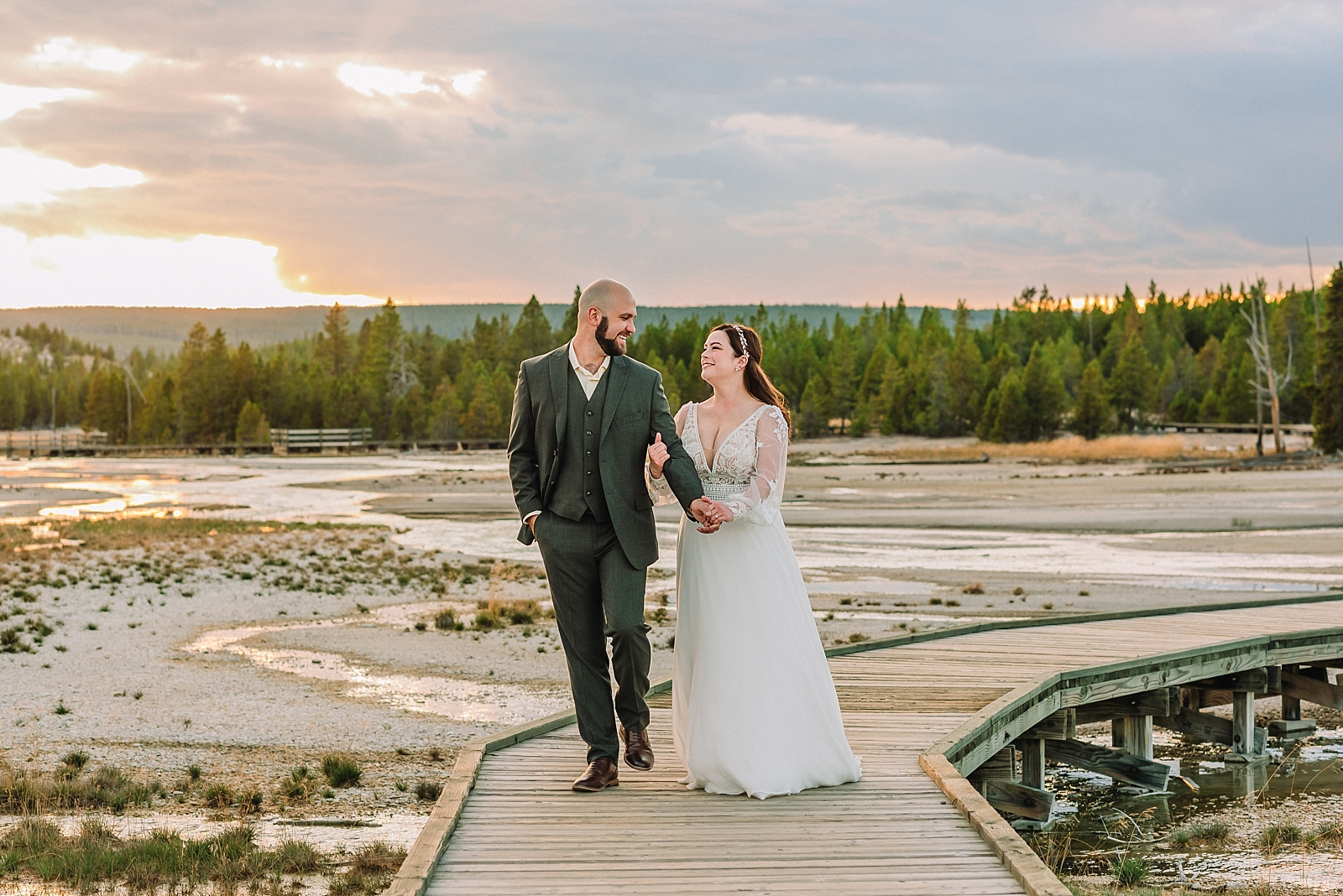 Norris Geyser Basin Elopement, Wyoming wedding photographer