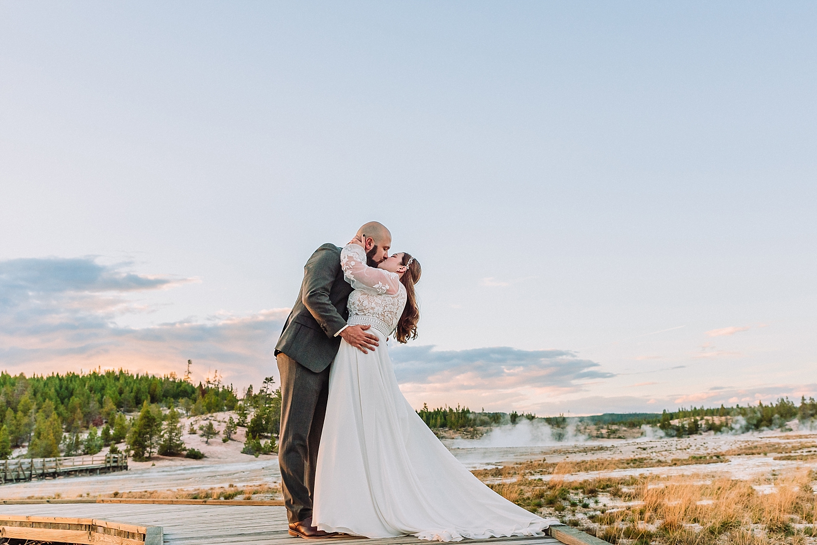 Norris Geyser Basin Elopement, Wyoming wedding photographer, Yellowstone National Park Elopement Photography