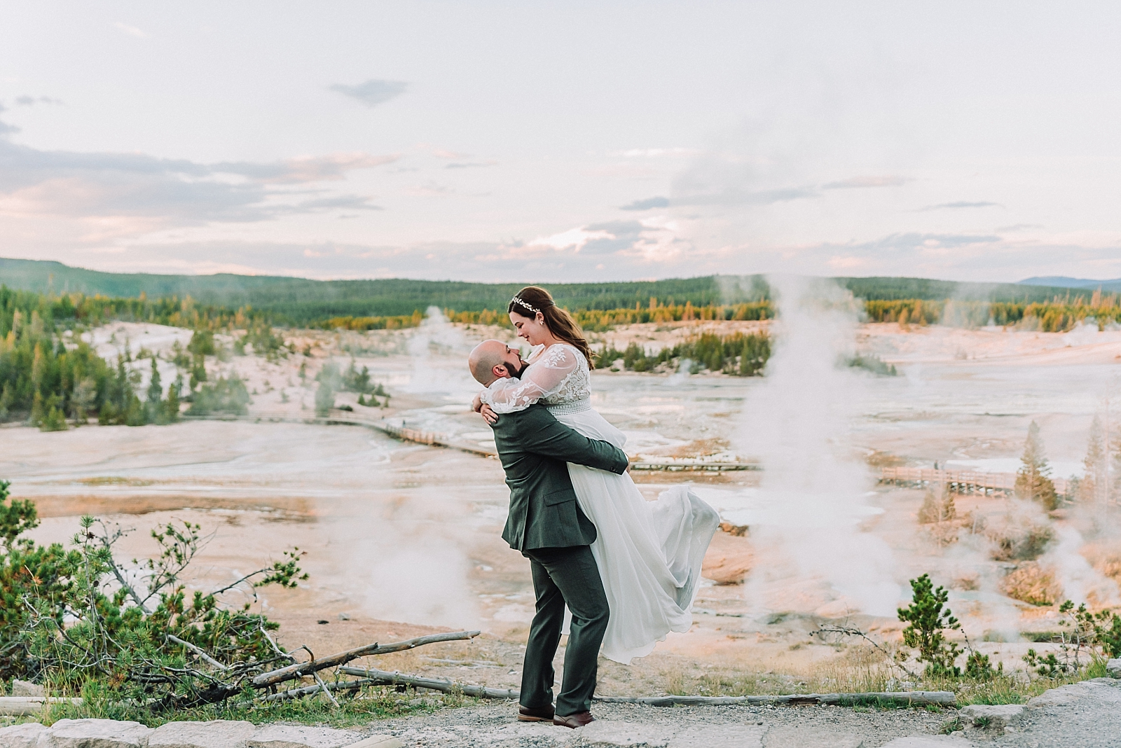 Norris Geyser Basin Elopement, Wyoming wedding photographer, Yellowstone National Park Elopement Photography