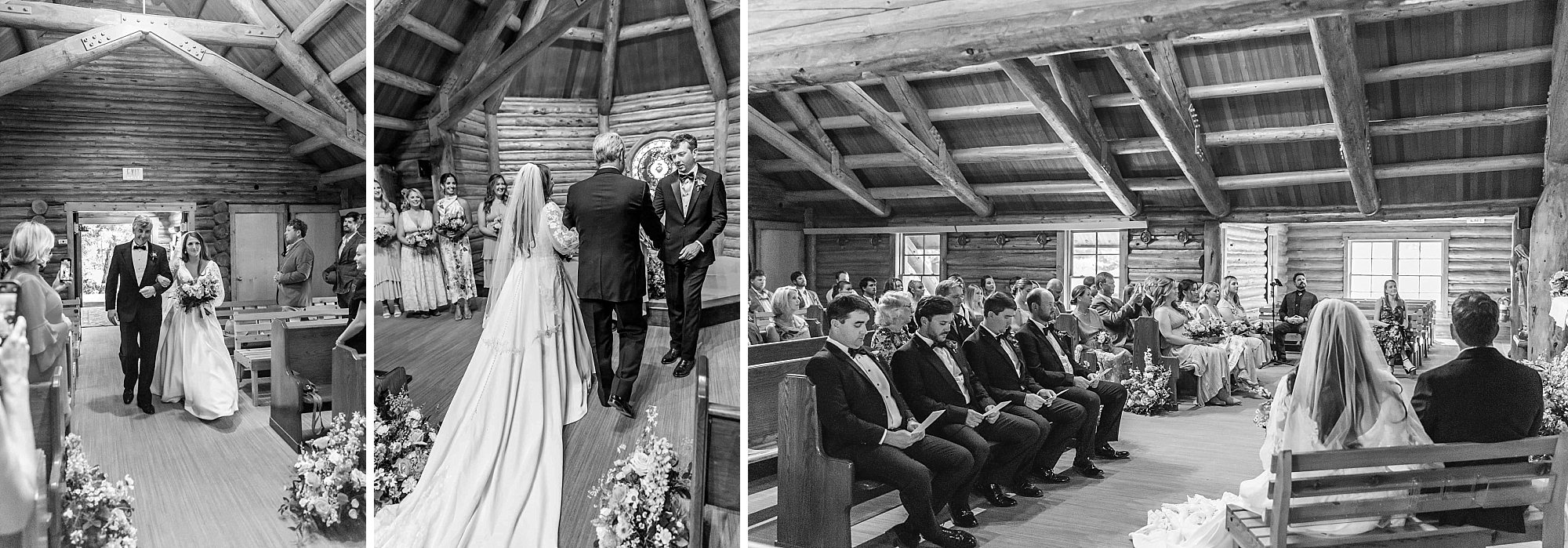 indoor wedding ceremony, chapel of the sacred heart catholic wedding, wedding photographer in jackson hole