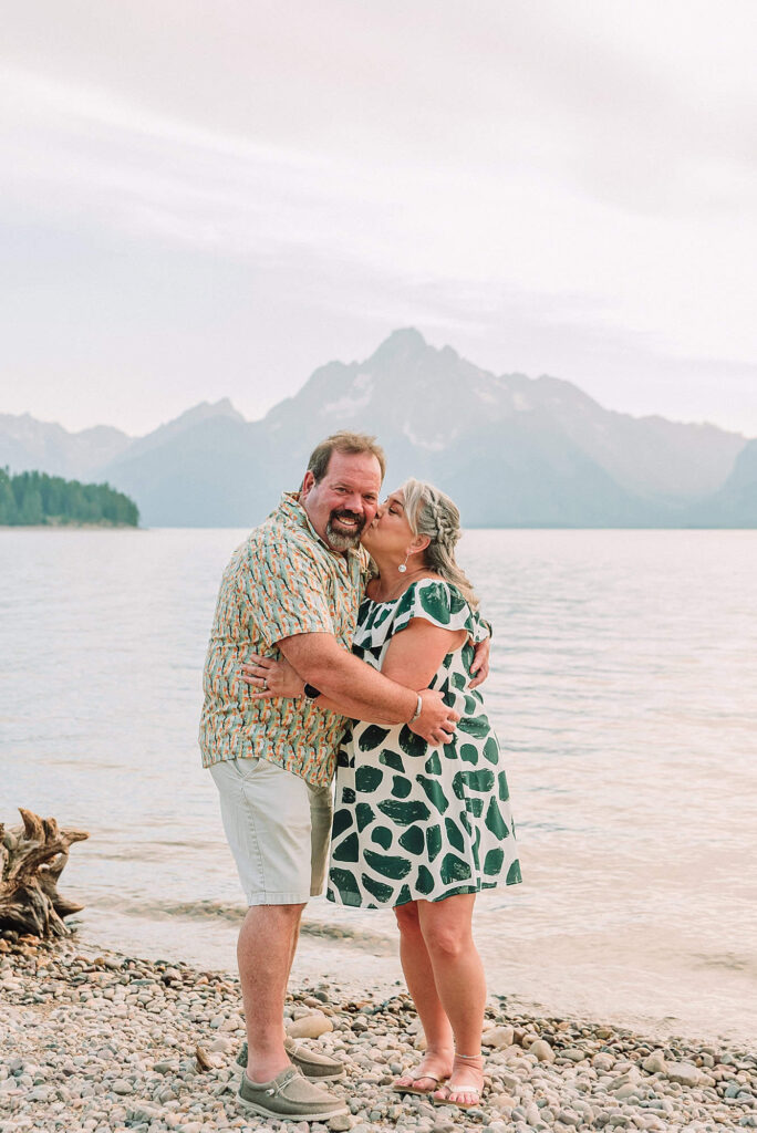 Colter Bay Anniversary Portraits, Jackson Hole Photographer, beach wedding photos, lakeside couple portraits