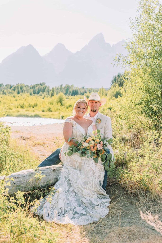 wyoming elopement photographer, jackson hole wedding elopement packages, grand teton wedding photographers, mormon row wedding, schwabacher landing wedding pictures, jackson hole photographer