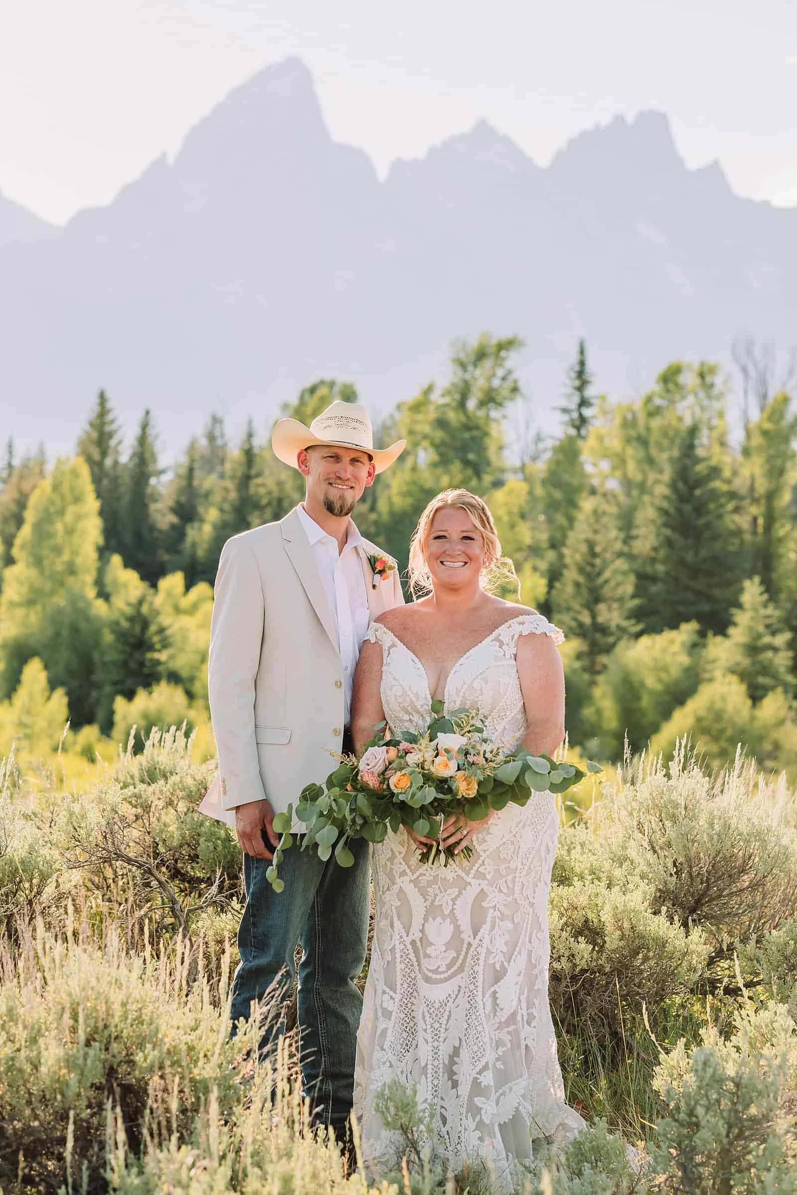 wyoming elopement photographer, jackson hole wedding elopement packages, grand teton wedding photographers, mormon row wedding, schwabacher landing wedding pictures, jackson hole photographer