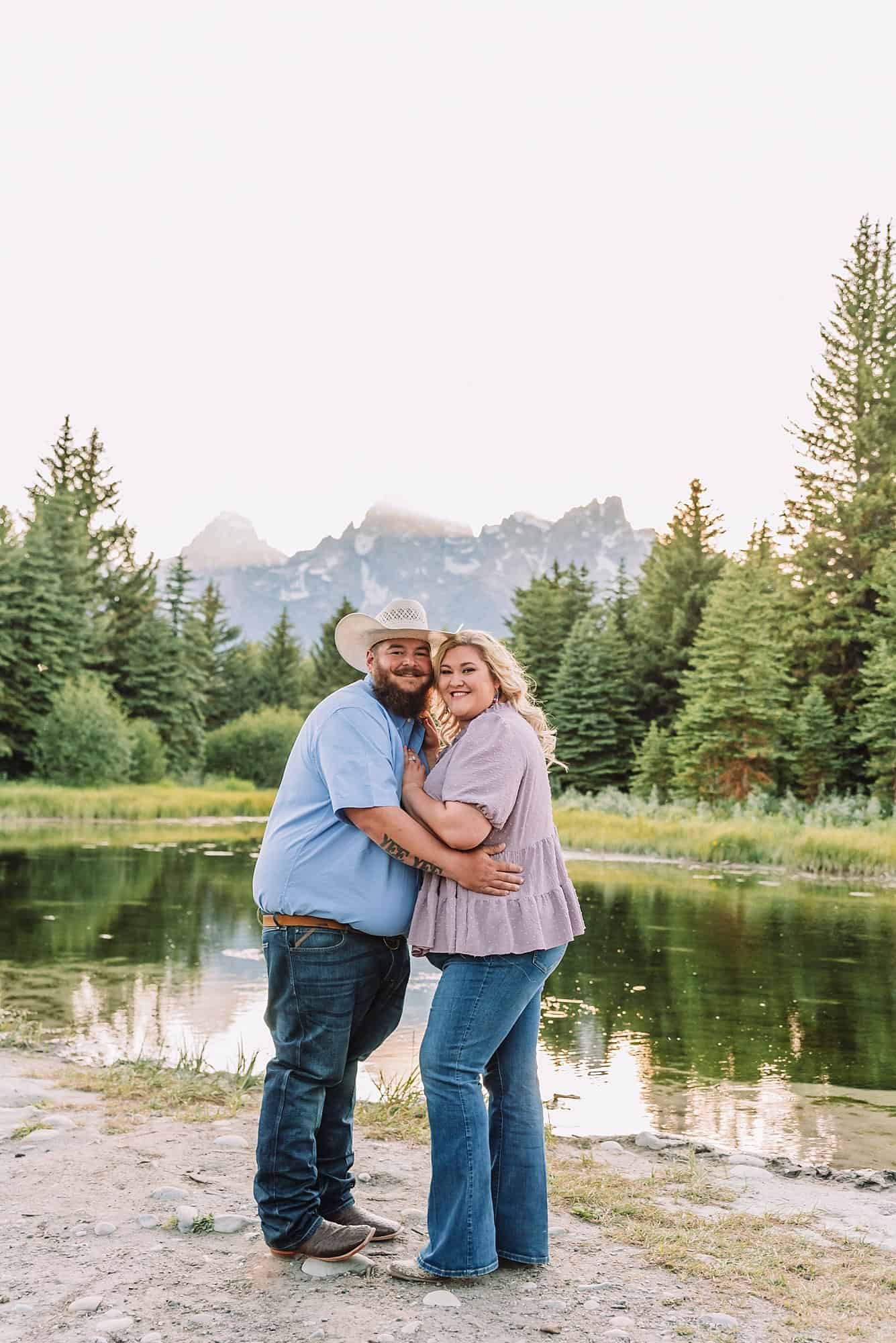 Schwabacher Landing Couple Portraits, Jackson Hole Photographer, grand teton engagements