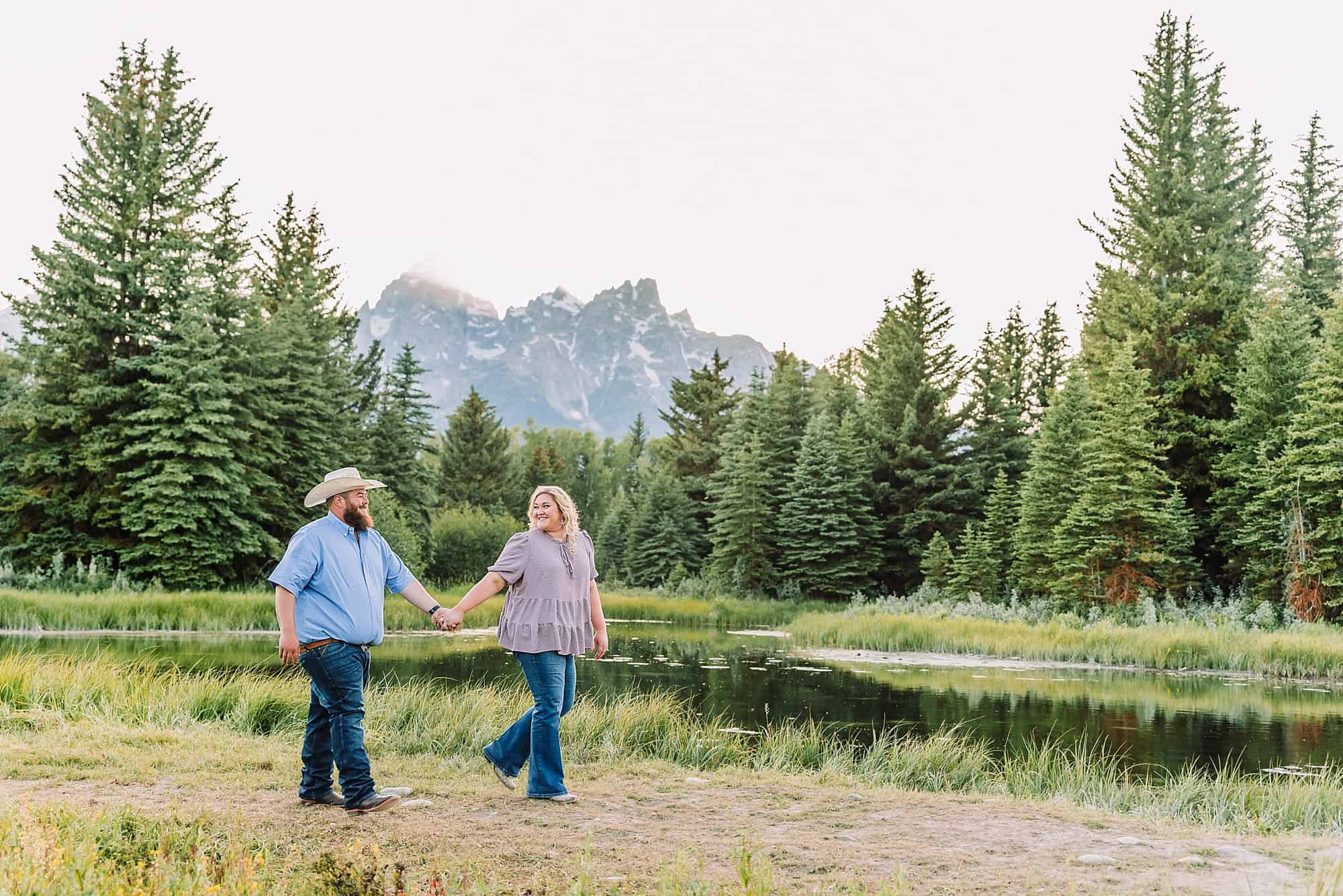 Schwabacher Landing Couple Portraits, Jackson Hole Photographer, grand teton engagements