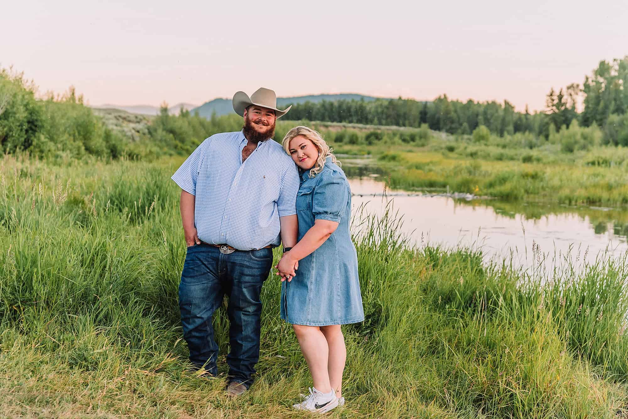 sunset engagement photos, jackson hole engagement photographer