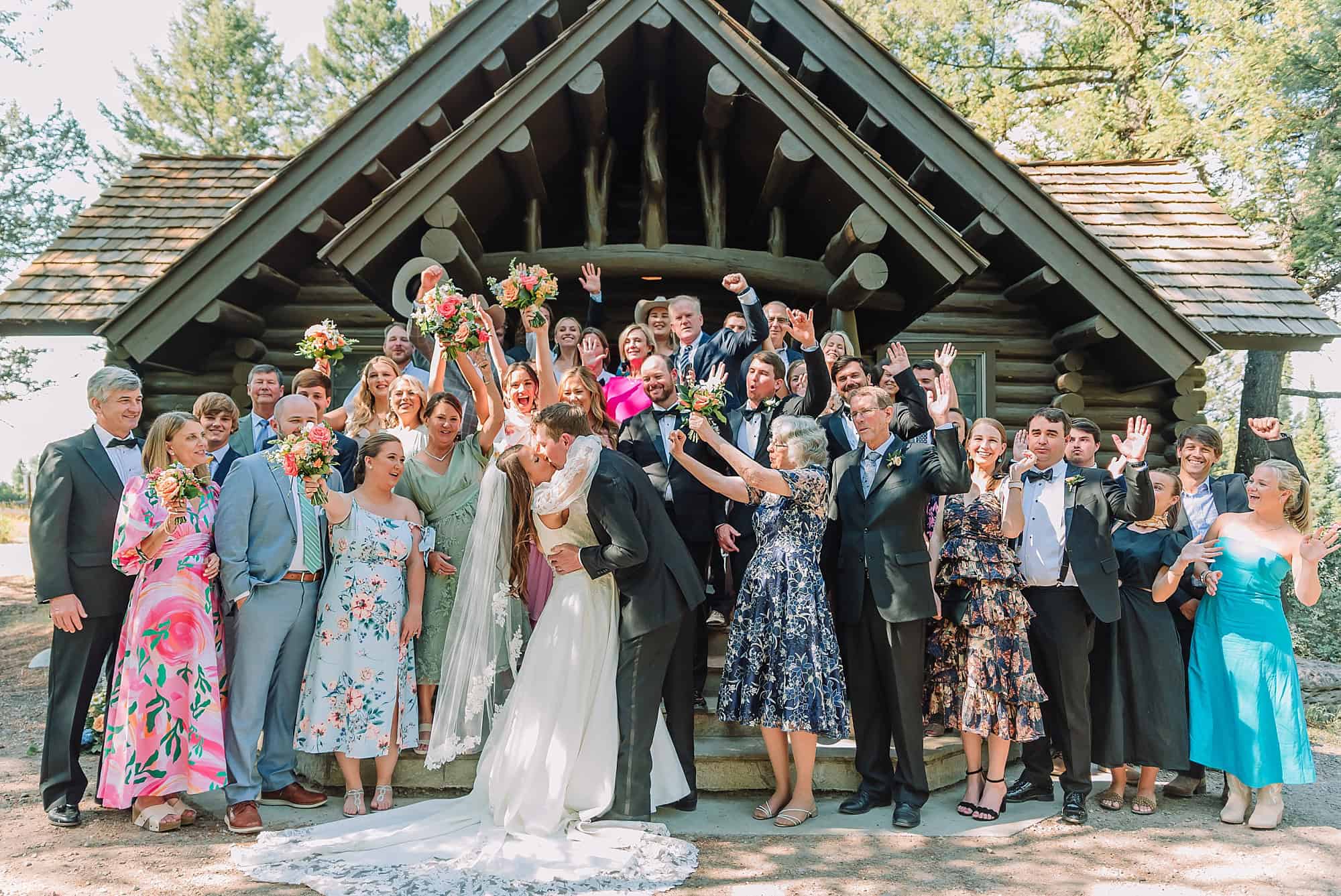 indoor wedding ceremony, chapel of the sacred heart catholic wedding, wedding photographer in jackson hole