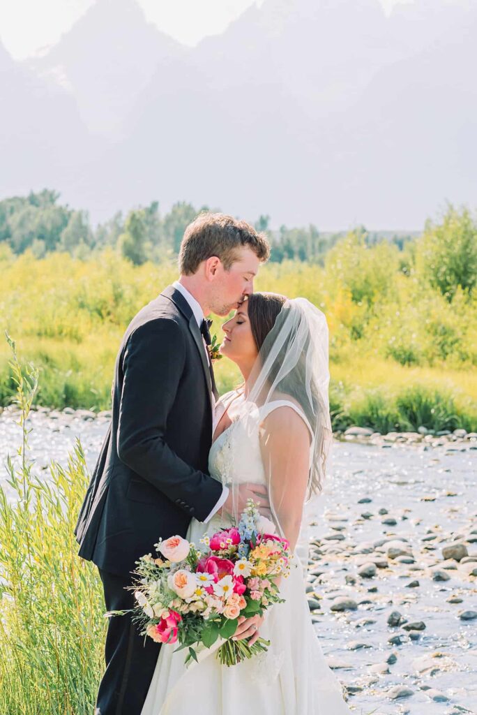 Schwabacher Landing Wedding Portraits with destination wedding photographer