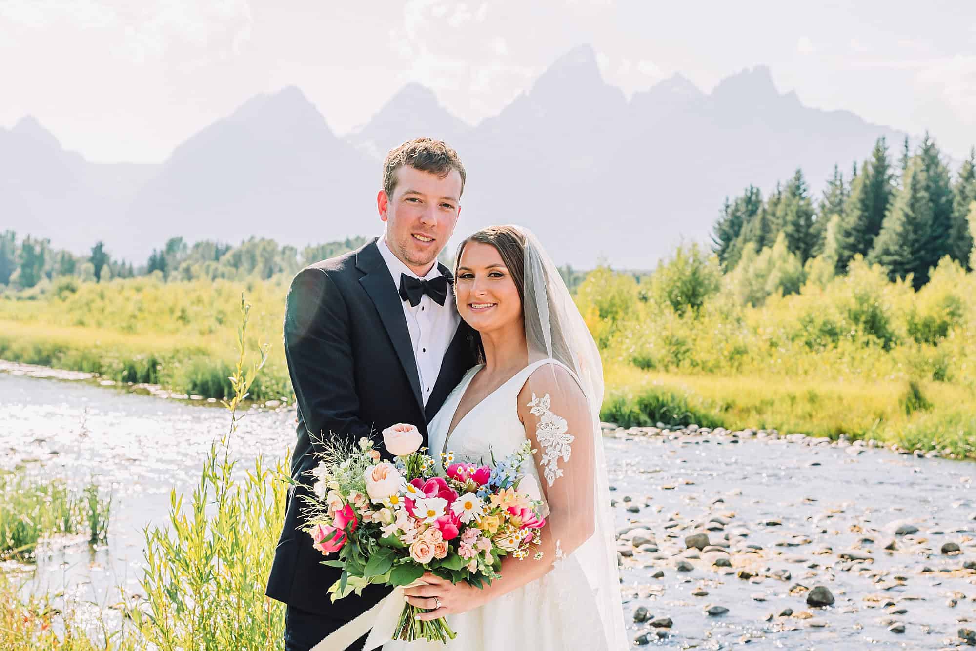 Schwabacher Landing Wedding Portraits with destination wedding photographer