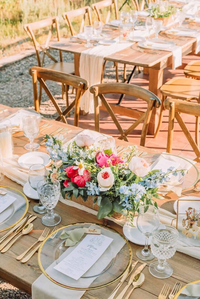 Spring Creek Ranch Summer Wedding, The White Antler Event Planning, Wedding Tablescapes