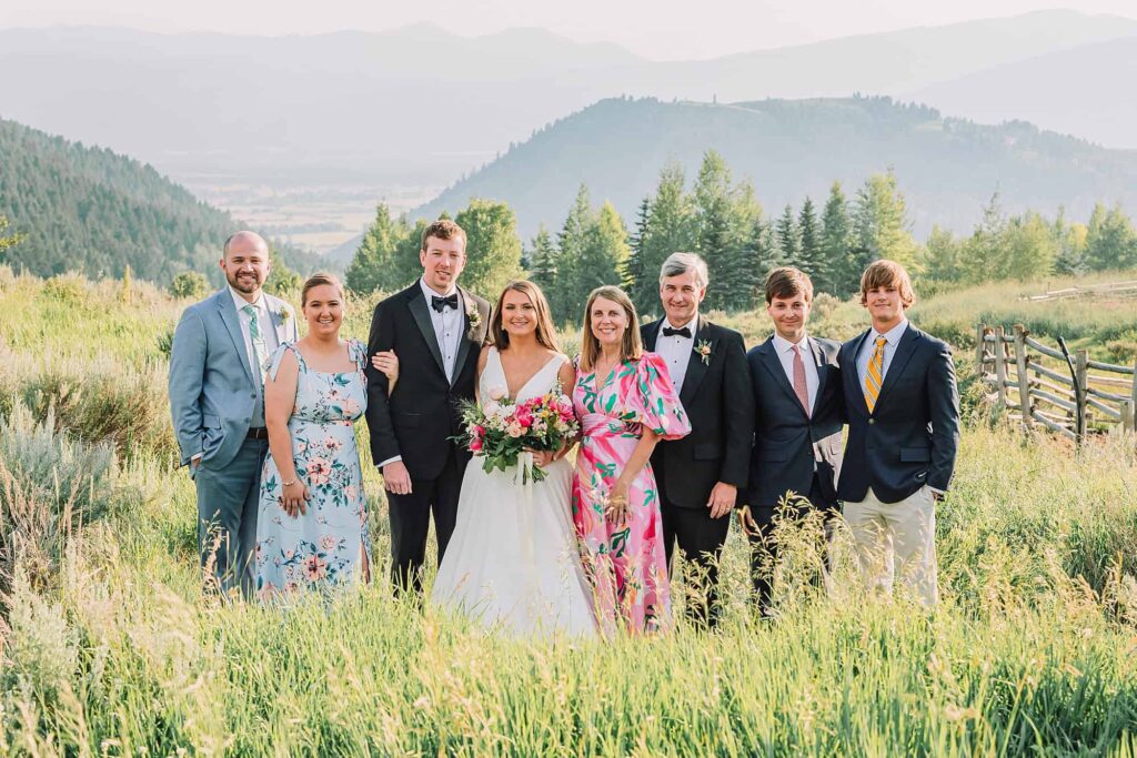 Family Photos at Spring Creek Ranch Summer Wedding