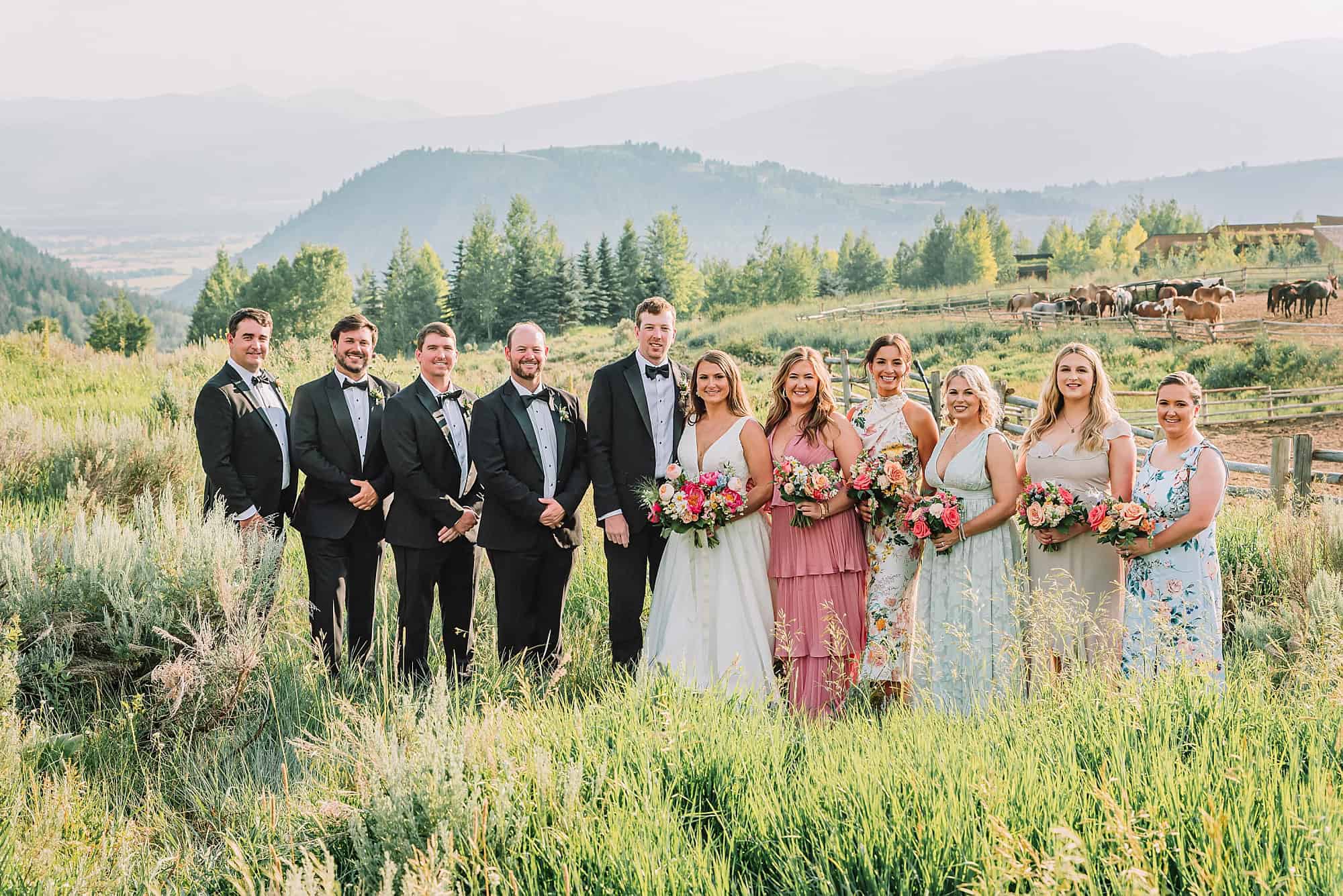 Wedding Party Photos at Spring Creek Ranch