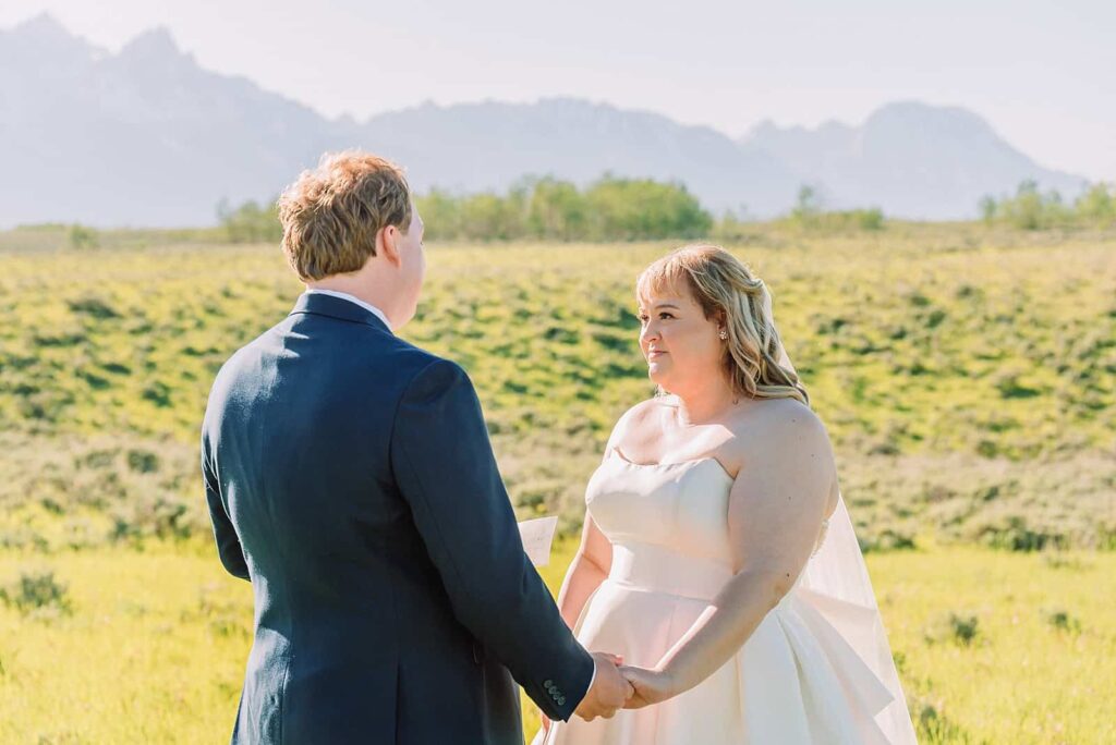 teton elopement with private vows, jackson hole elopement photographer, eloping in jackson hole wyoming