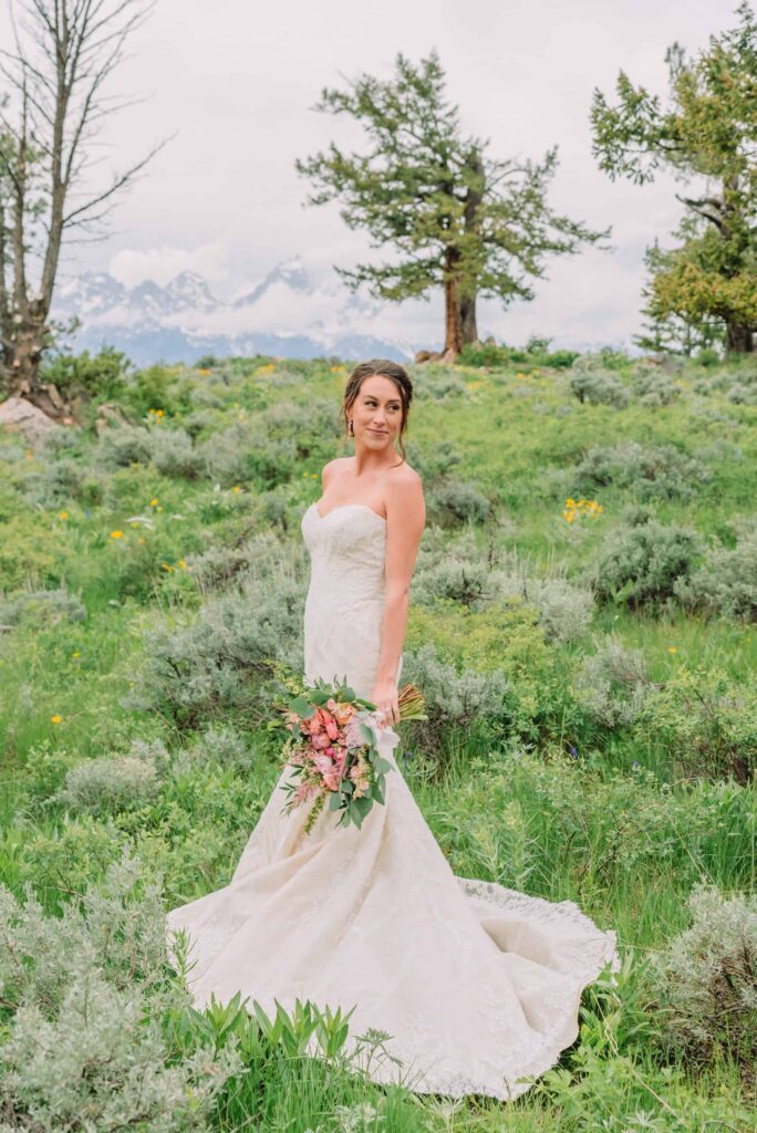 Wedding Portraits for Bride and Groom at the Wedding Tree