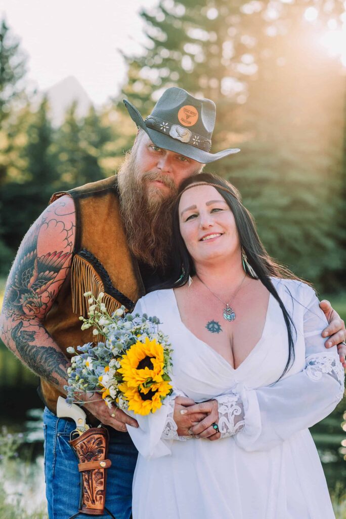 western vow renewal portraits