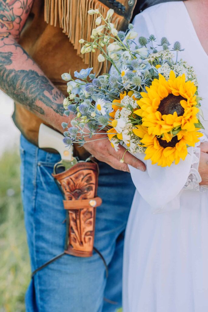 western vow renewal portraits