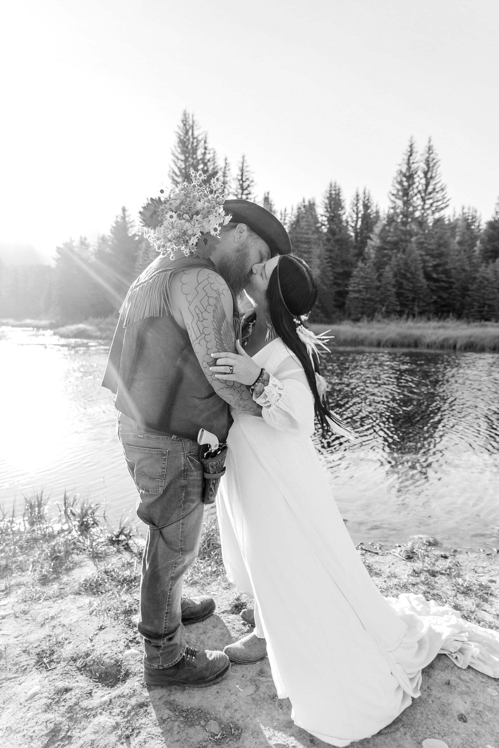 western vow renewal portraits