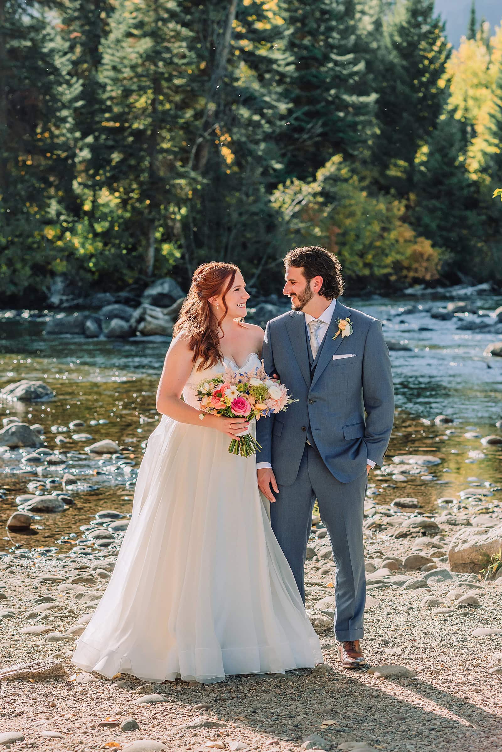 Grand Teton Elopement Photographer Mountain Elopement Photographer Adventure Elopement Photographer Grand Teton Grand Teton Destination Wedding Photographer Wyoming Elopement Photographer Outdoor Elopement Photographer Wyoming mountain wedding nature wedding timeless wedding classy wedding jenny lake wedding portraits romantic wedding dresses