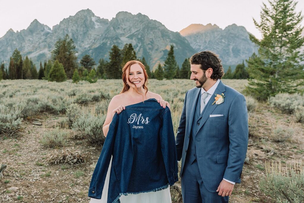 Grand Teton Elopement Photographer romantic wedding dresses outdoor wedding small intimate wedding ideas mountain wedding nature wedding timeless wedding classy wedding elopement elopement photography destination wedding Jackson Hole Wedding Photographer mountain view turnout wedding