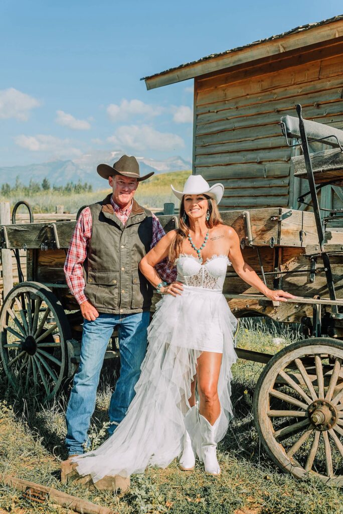 Adventure elopements in Jackson Hole Western-themed elopement in Wyoming