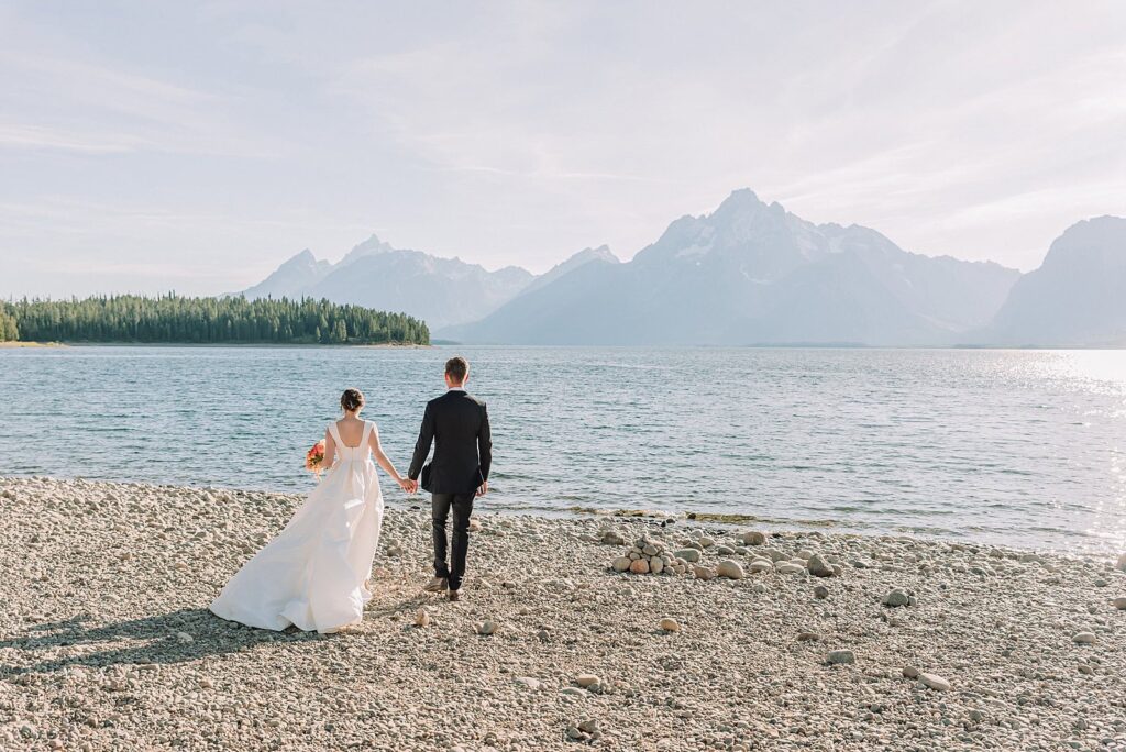 jackson hole elopement at Colter Bay Fall elopement in Grand Teton National Park Autumn wedding in Jackson Hole Grand Teton National Park wedding Jackson Hole fall wedding Fall wedding in Wyoming Romantic fall elopement in the Tetons