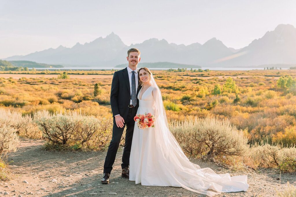 Fall wedding planning in Jackson Hole Best wedding photographers in Grand Teton Elopement tips for Grand Teton National Park Fall wedding packages in Jackson Hole Permit information for Grand Teton elopements