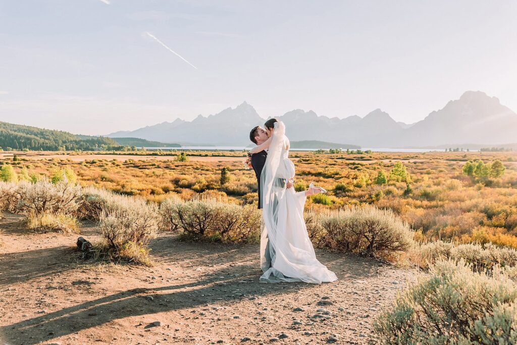 Romantic fall elopement in the Tetons elopement at Colter Bay Grand Teton National Park elopement photographer Jackson Hole elopement packages Wedding venues in Grand Teton National Park Scenic wedding spots in Jackson Hole Fall foliage wedding in Grand Teton