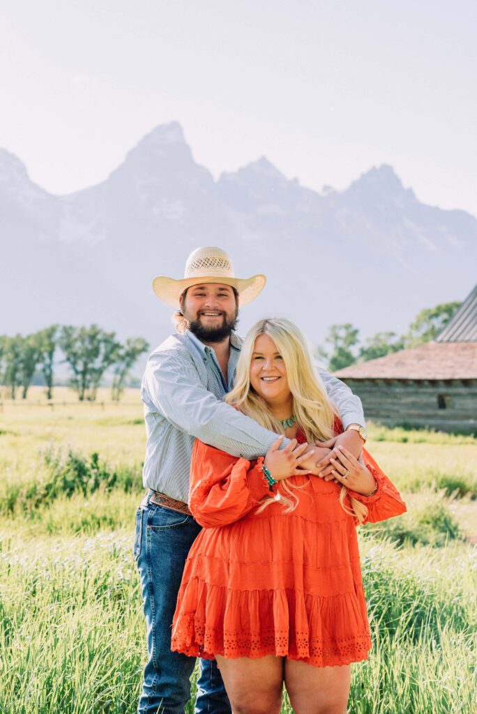 mormon row jackson hole engagement photographer engagement photo ideas spring summer engagement photo ideas grand teton engagement photos anniversary photos jackson hole photographer poses for couples