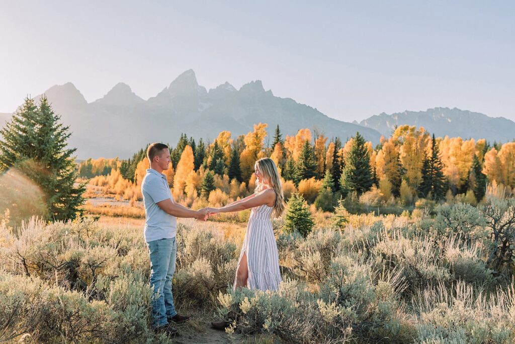 jackson hole engagement photographer engagement photo ideas fall fall engagement photo ideas grand teton engagement photos