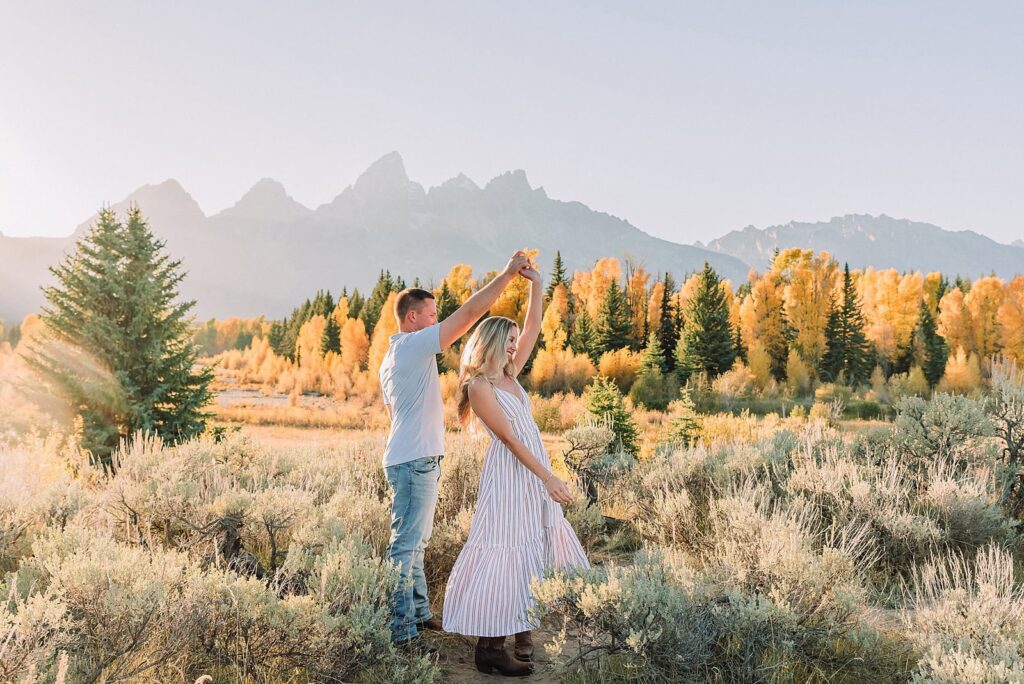 jackson hole engagement photographer engagement photo ideas fall fall engagement photo ideas grand teton engagement photos