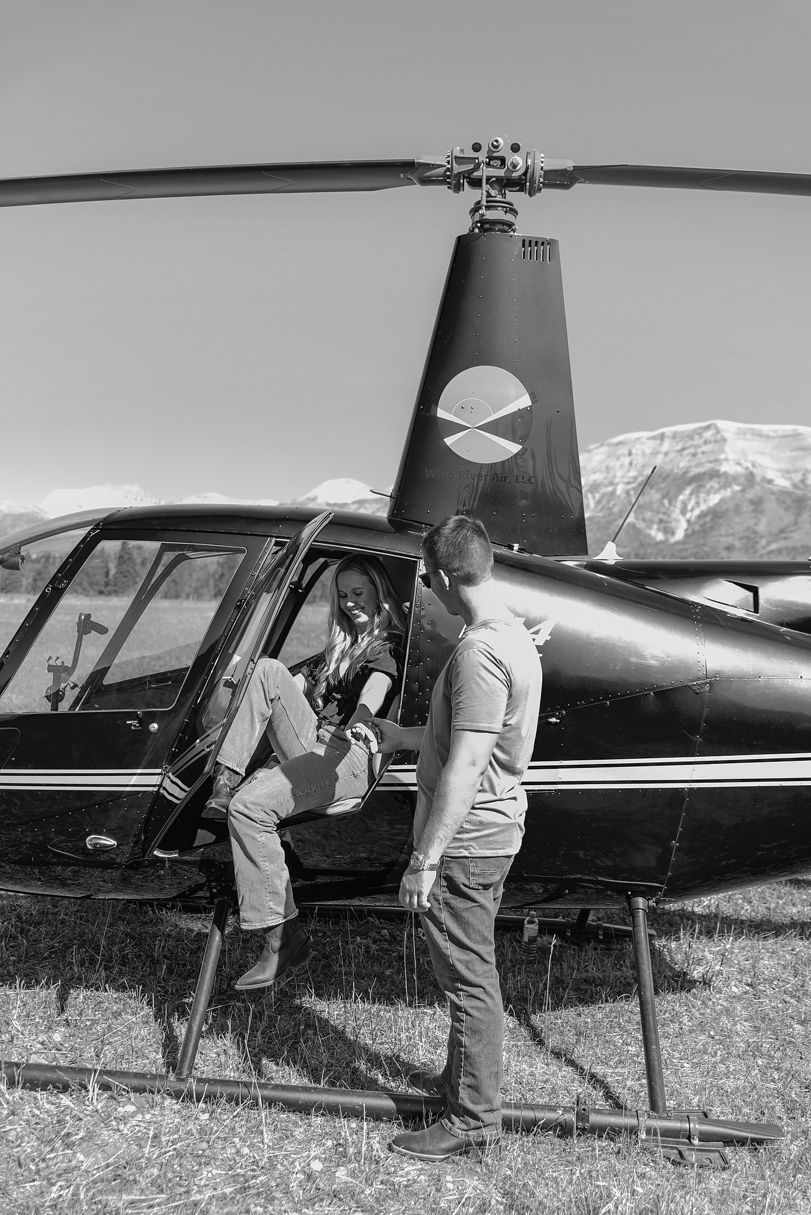 unique proposal ideas, jackson hole helicopter proposal, destination proposal, jackson hole engagements, jackson hole photographer, wind river air, gros ventre mountains, teton mountains, fun proposal ideas