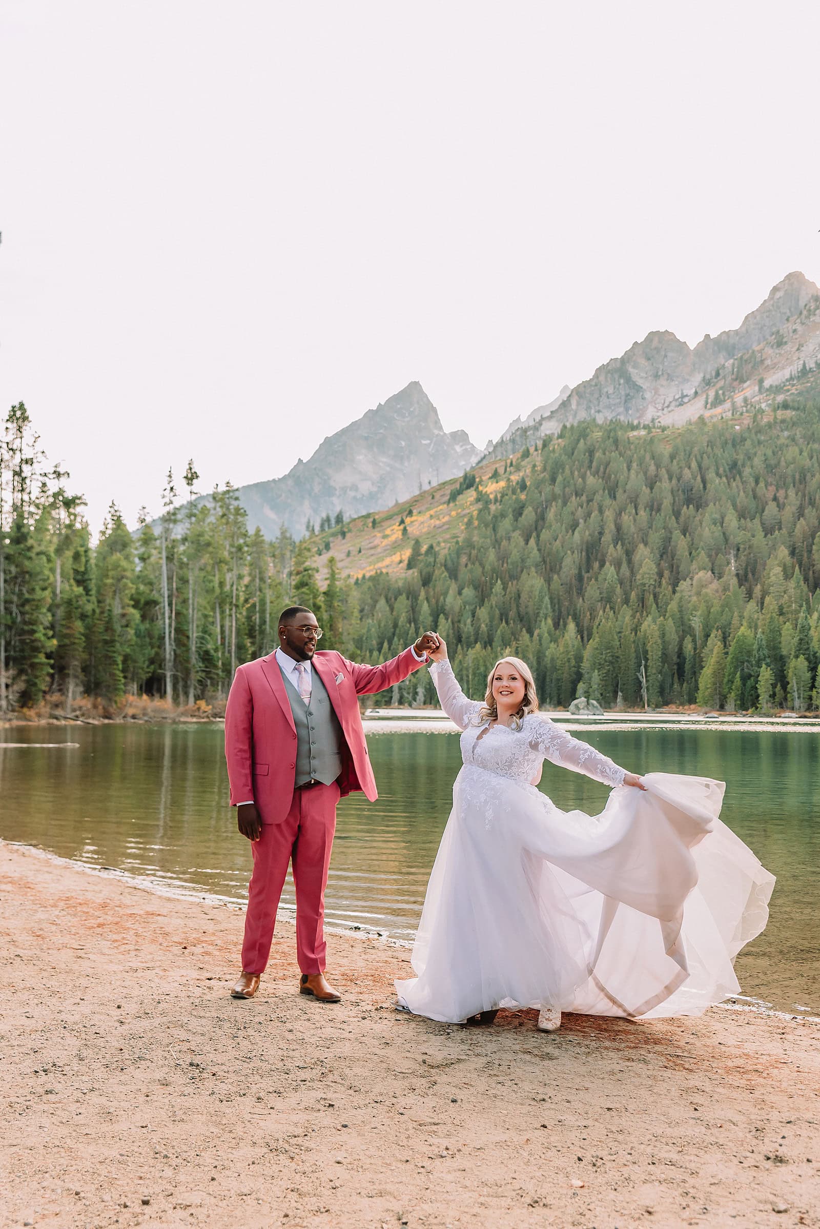grand teton elopement photographer wedding ceremony tips eloping in jackson hole wyoming non traditional wedding ideas wedding pose