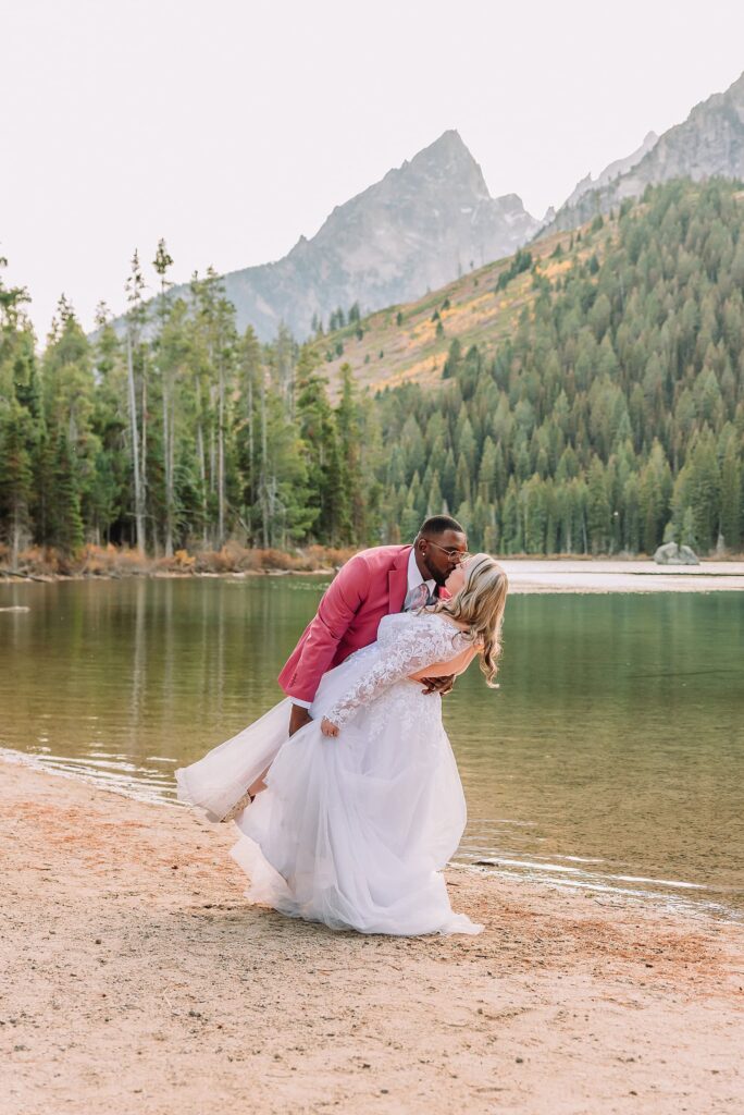 grand teton elopement photographer wedding ceremony tips eloping in jackson hole wyoming non traditional wedding ideas wedding pose