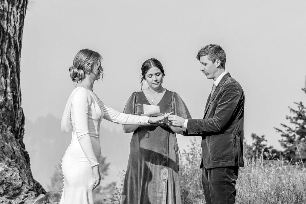 eloping in jackson hole wyoming wyoming elopement photographer micro wedding jackson hole jackson hole wedding photographers elopement jackson hole wyoming small wedding jackson hole the wedding tree in bridger teton national forest morning wedding fall wedding Autumn wedding in Jackson Hole