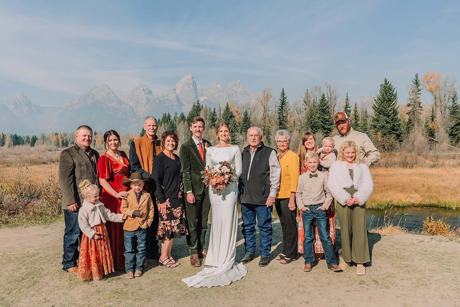 eloping in jackson hole wyoming wyoming elopement photographer micro wedding jackson hole jackson hole wedding photographers elopement jackson hole wyoming small wedding jackson hole the wedding tree in bridger teton national forest morning wedding fall wedding Autumn wedding in Jackson Hole